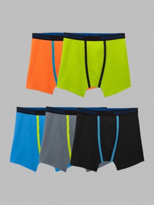 Boys' Fruit Of The Loom Breathable Micro-Mesh, 5 Pack Boxer Briefs Assorted | CEI154378