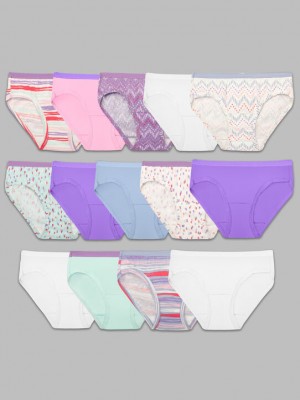 Girls' Fruit Of The Loom Eversoft® Hipster, 14 Pack Underwear Assorted | INA957604