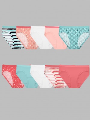 Girls' Fruit Of The Loom Eversoft® Hipster, 10 Pack Underwear Assorted | FXU951023