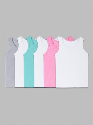 Girls' Fruit Of The Loom Toddler Eversoft® Tank, 6 Pack Tank Top Assorted | BCI654891