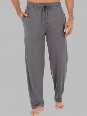 Men's Fruit Of The Loom Beyondsoft® Knit, Stripe Sleep Pant Stripe Grey | LZK876403