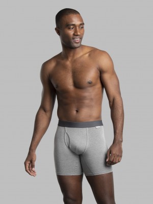 Men's Fruit Of The Loom Crafted Comfort™, 3 Pack Boxer Briefs Assorted | NPC796810