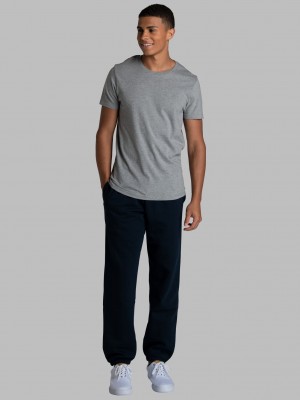 Men's Fruit Of The Loom Crafted Comfort Favorite Fleece Sweatpants Navy Nights | PTH934627