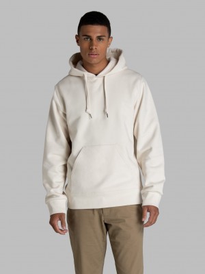 Men's Fruit Of The Loom Crafted Comfort Favorite Fleece Hoodie Sweet Cream | KCA172830