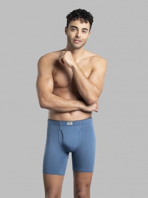 Men's Fruit Of The Loom Crafted Comfort™ Fabric Covered Waistb, 3 Pack Boxer Briefs Assorted | HVO531792