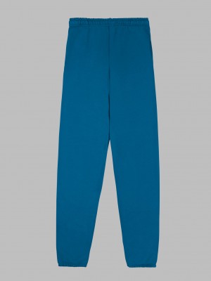 Men's Fruit Of The Loom EverSoft® Fleece Elastic Bottom Sweatpants Blue | ACV901534