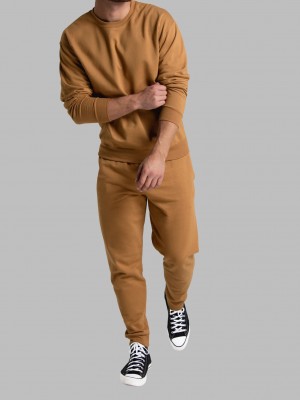 Men's Fruit Of The Loom Eversoft® Fleece Jogger Sweatpants Golden Pecan | APG864731