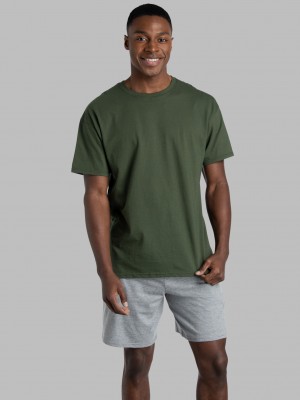 Men's Fruit Of The Loom Eversoft® Jersey Short, 2 Pack Shorts Gray | SPD926378