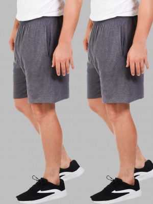 Men's Fruit Of The Loom Eversoft® Jersey Short, 2 Pack Shorts Charcoal | GXE201354