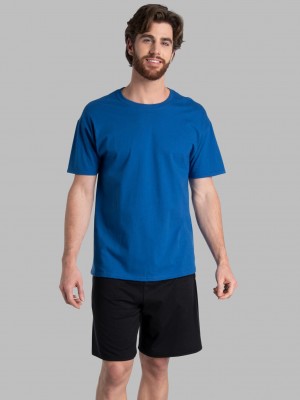 Men's Fruit Of The Loom Eversoft® Short Sleeve Crew, Extended Sizes 2 Pack T Shirts Limoges | EOF138062