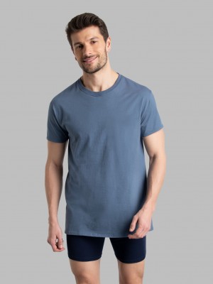 Men's Fruit Of The Loom Short Sleeve Crew, 6 Pack T Shirts Assorted | JNV851062