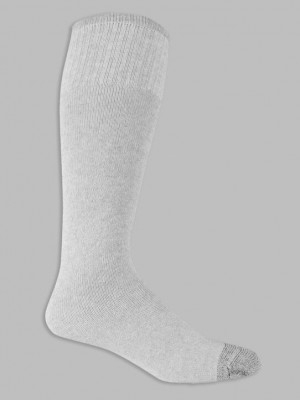 Men's Fruit Of The Loom Workgear™ Tube Crew Grey, 10 Pack Socks Grey | LAX348695