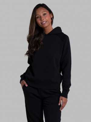 Women's Fruit Of The Loom Crafted Comfort Favorite Fleece Sweatshirt Black Ink | KTX601897