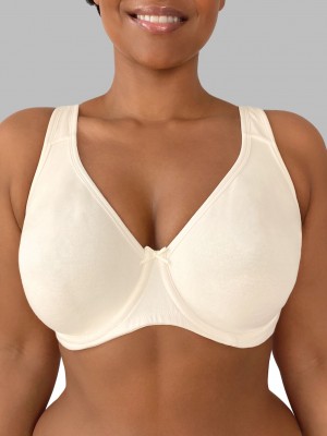 Women's Fruit Of The Loom Plus Size Beyond Soft Cotton Unlined Underwire Bra Underwire Bra Pristine | YCW174950