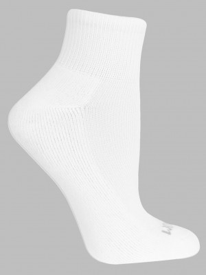 Women's Fruit Of The Loom Sport Ankle Cush, 10 Pack Socks White | GVA380692