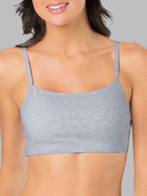 Women's Fruit Of The Loom Strappy Sports Bra, 3 Pack Sports Bra Black/White/Grey | VZM901347