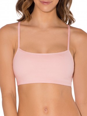 Women's Fruit Of The Loom Strappy Sports Bra, 3 Pack Sports Bra Blushing Rose/White/Black | TNL795204