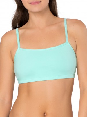 Women's Fruit Of The Loom Strappy Sports Bra, 3 Pack Sports Bra Mint Chip/White/Grey | WBR372014