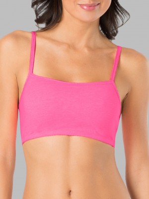 Women's Fruit Of The Loom Strappy Sports Bra, 3 Pack Sports Bra Passion Fruit/White/Black | JNW274935