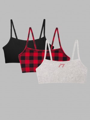 Women's Fruit Of The Loom Strappy Sports Bra, 3 Pack Sports Bra 3 Pack | YLO267541