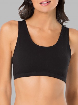 Women's Fruit Of The Loom Tank Style Sports Bra, 3 Pack Sports Bra Black/White/Grey | BVK786431