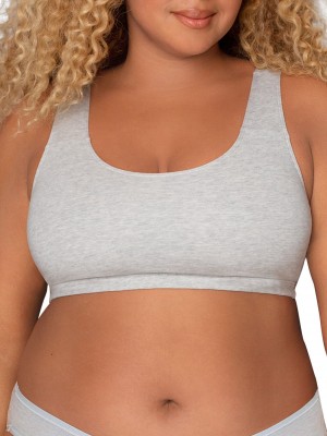 Women's Fruit Of The Loom Tank Style Sports Bra, 3 Pack Sports Bra Grey/Grey/Grey | NHL695470