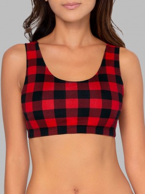 Women's Fruit Of The Loom Tank Style Sports Bra, 3 Pack Sports Bra Grey/Red Buffalo/Black/White | PAK916057