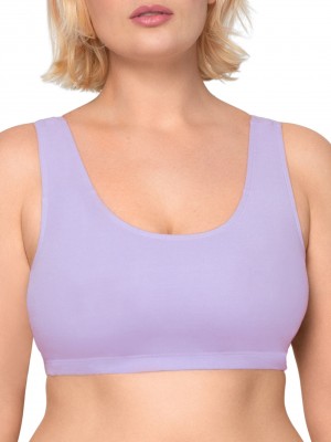 Women's Fruit Of The Loom Tank Style Sports Bra, 3 Pack Sports Bra Lilac Whisper/White/Grey | BKQ147905