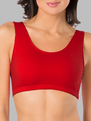 Women's Fruit Of The Loom Tank Style Sports Bra, 3 Pack Sports Bra Red Hot/White/Black | APT184653