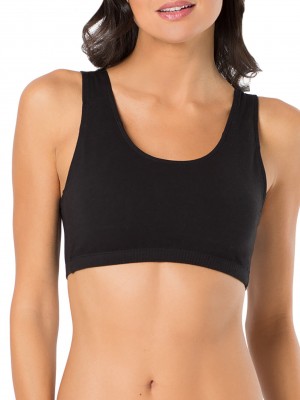 Women's Fruit Of The Loom Tank Style Sports Bra, 3 Pack Sports Bra Skinny Stripe/Black/Red | JFM352416