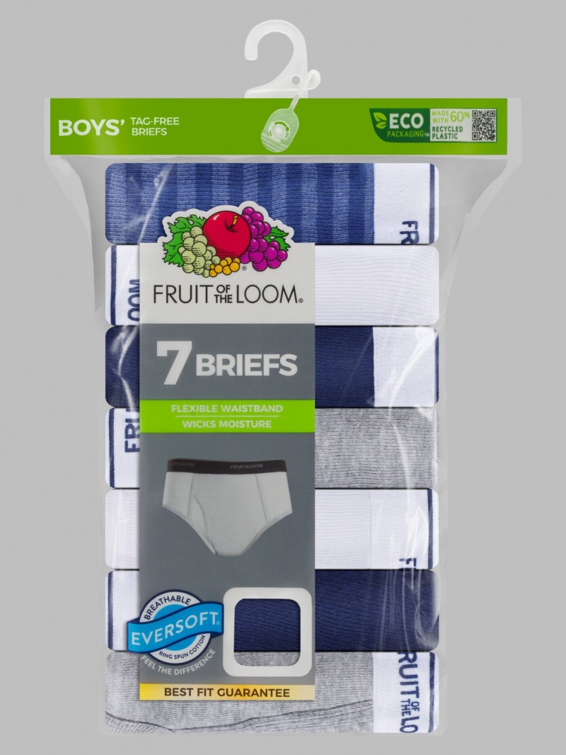 Boys' Fruit Of The Loom Boys'Eversoft®, 7 Pack Briefs Assorted | WUQ046831