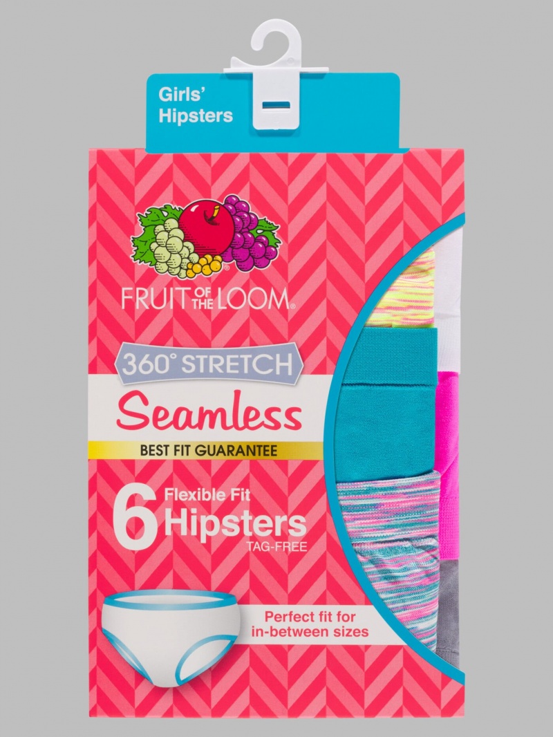 Girls' Fruit Of The Loom Seamless Hipster, 6 Pack Underwear Assorted | LSB573021