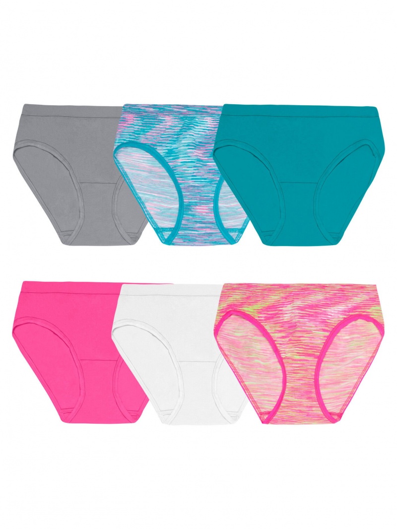 Girls\' Fruit Of The Loom Seamless Hipster, 6 Pack Underwear Assorted | LSB573021