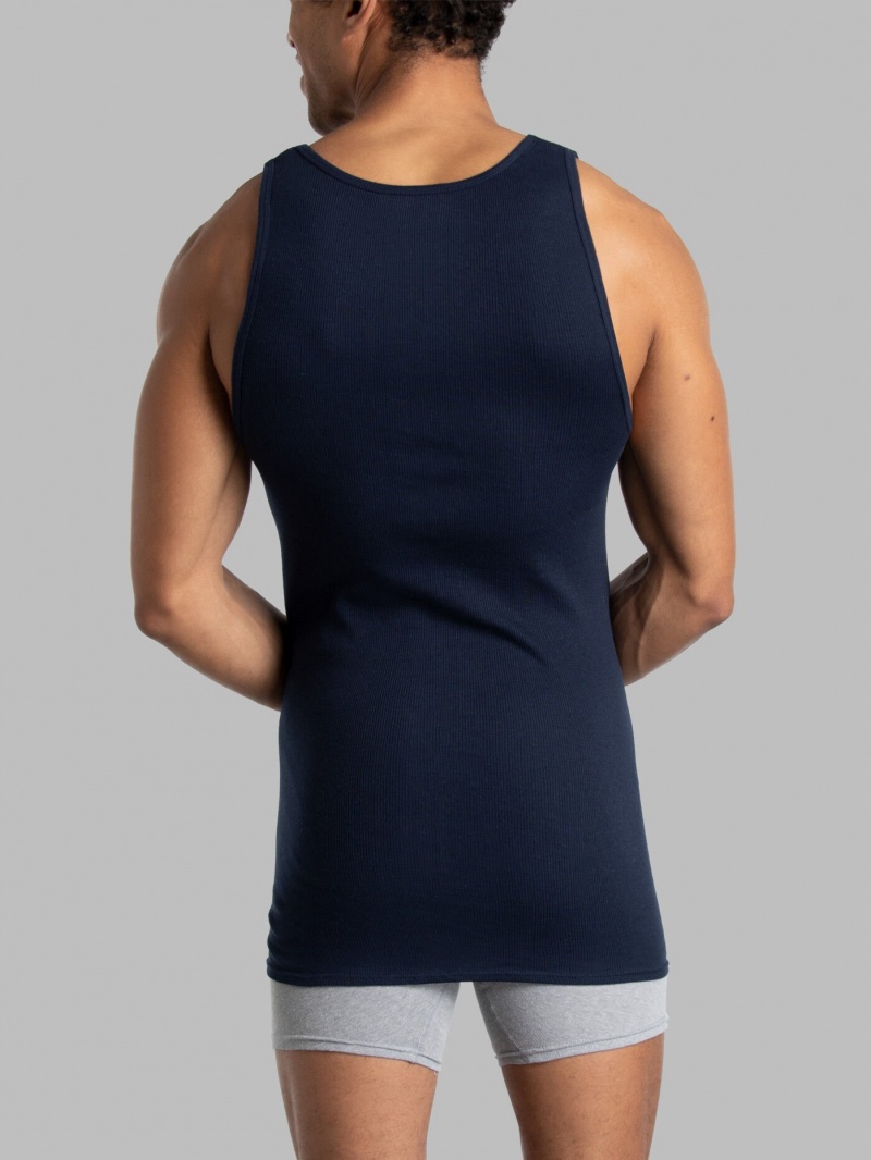 Men's Fruit Of The Loom A-Shirt, Extended Sizes 6 Pack Tank Top Assorted | TQV509426