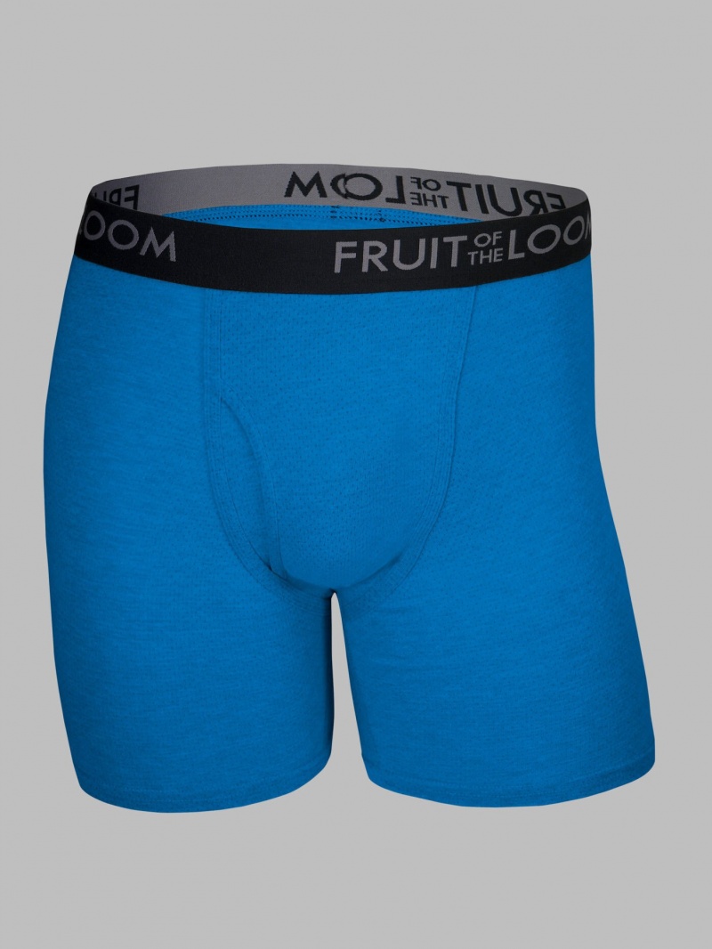 Men's Fruit Of The Loom Breathable cotton Micro-Mesh, 3 Pack Boxer Briefs Assorted | UBG735206