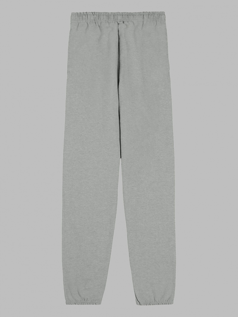 Men's Fruit Of The Loom EverSoft® Fleece Elastic Bottom Sweatpants Grey | QST380754