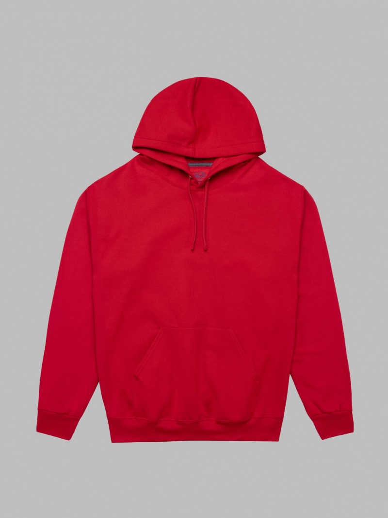 Men's Fruit Of The Loom EverSoft® Fleece Pullover Hoodie True Red | ORH689451