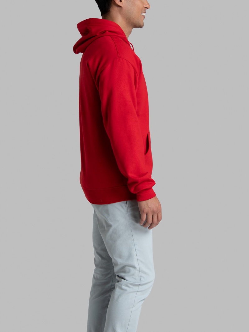 Men's Fruit Of The Loom EverSoft® Fleece Pullover Hoodie True Red | ORH689451