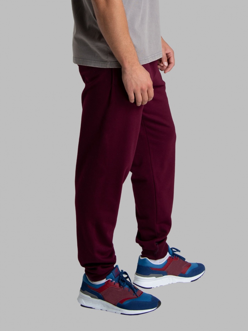 Men's Fruit Of The Loom Eversoft® Fleece Jogger Sweatpants Maroon | MHF025394