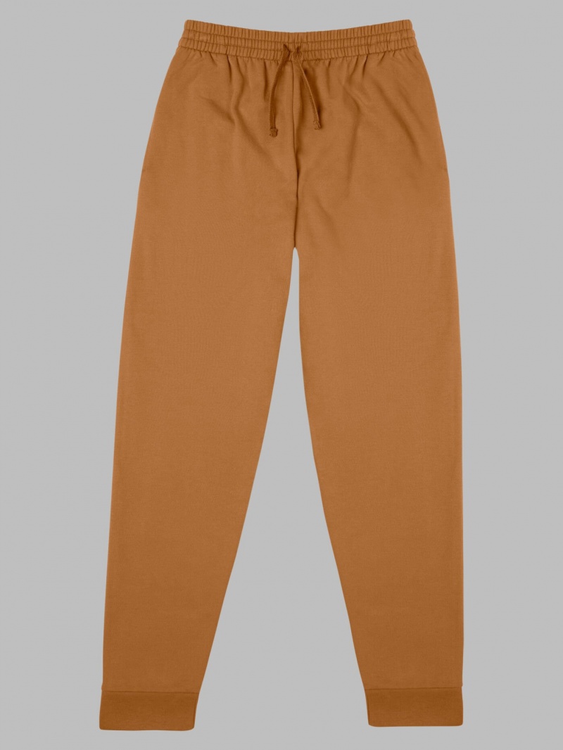 Men's Fruit Of The Loom Eversoft® Fleece Jogger Sweatpants Golden Pecan | CAL821695