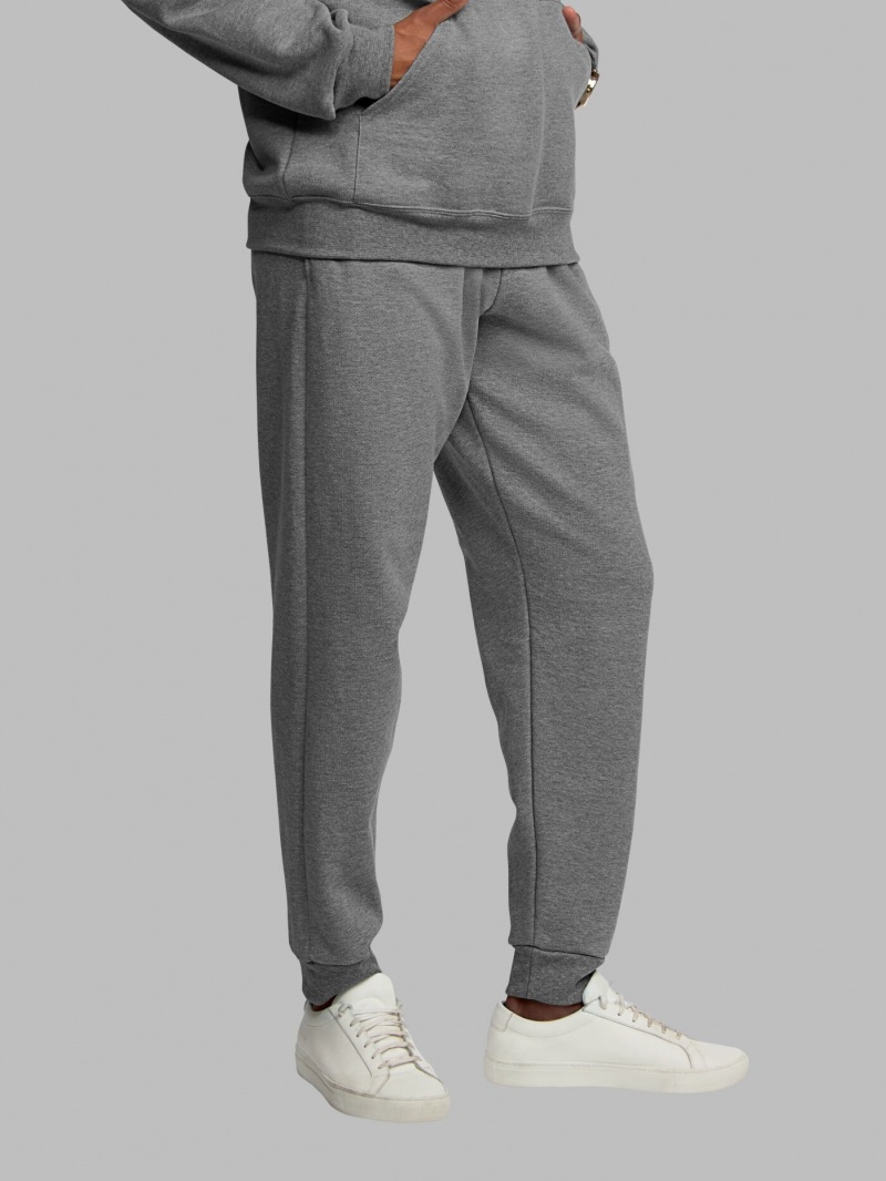 Men's Fruit Of The Loom Eversoft® Fleece Jogger Sweatpants Grey | TVJ792364