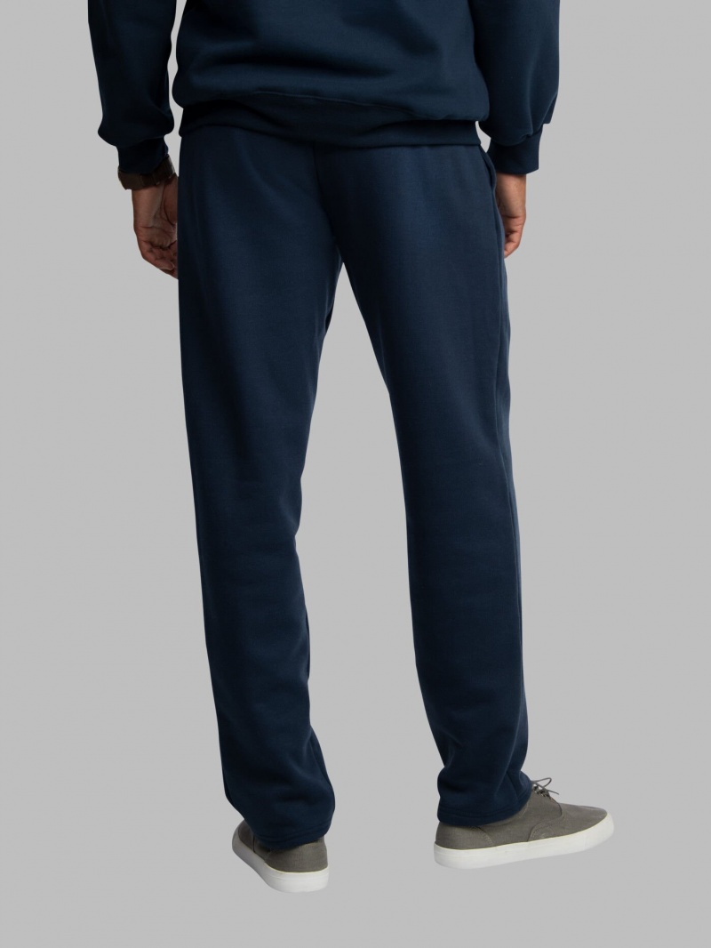 Men's Fruit Of The Loom Eversoft® Fleece Open Bottom Sweatpants Blue Cove | VCW425931