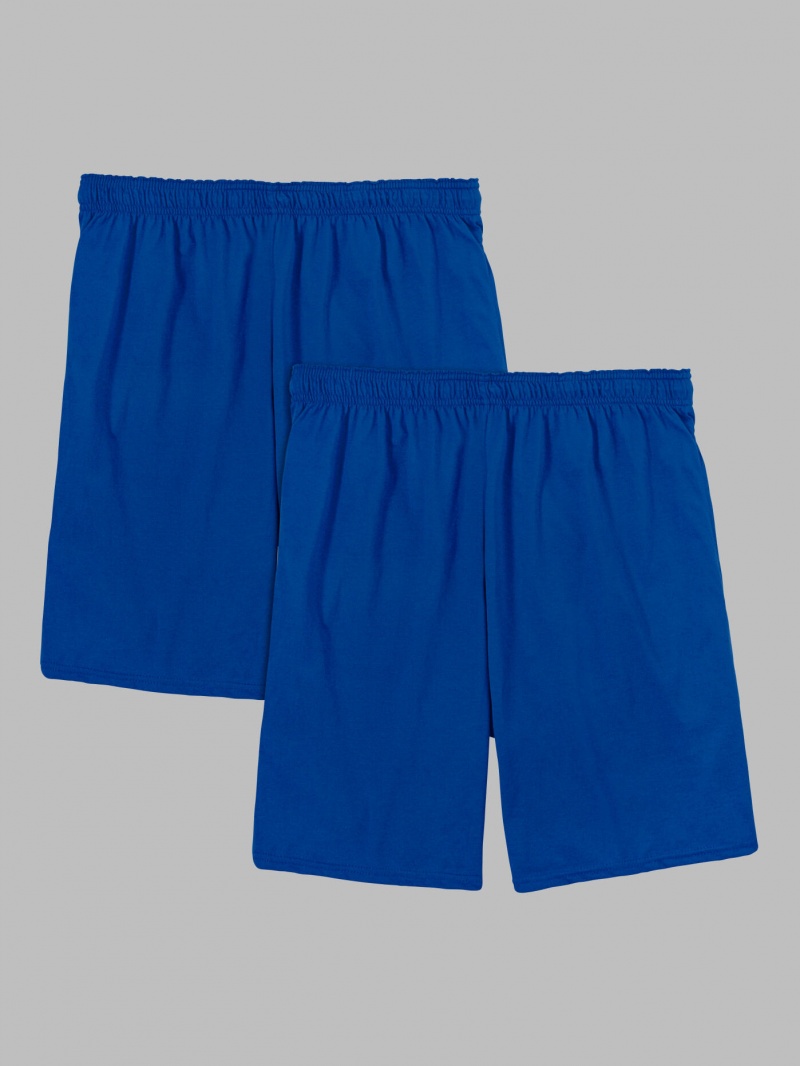 Men's Fruit Of The Loom Eversoft® Jersey Short, 2 Pack Shorts Limogese | LQR673028