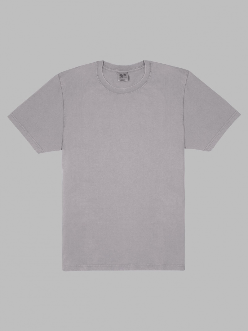 Men's Fruit Of The Loom Garment Dyed Crew T Shirts Rock | ZMI984306