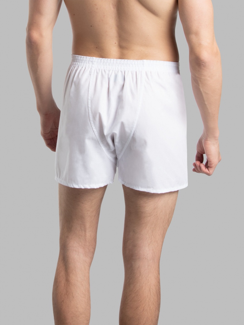 Men's Fruit Of The Loom Relaxed Fit Boxer, 5 Pack Boxers Fit White | ESG097182