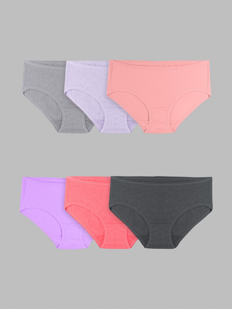 Women's Fruit Of The Loom 360 Stretch Comfort Cotton Hipster, 6 Pack Panties Assorted | QWD453928