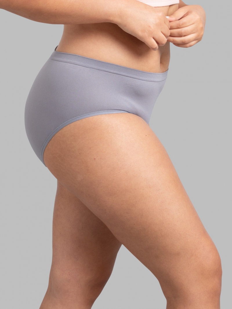 Women's Fruit Of The Loom 360 Stretch Seamless Low-Rise, 6 Pack Briefs Assorted | FOA830541