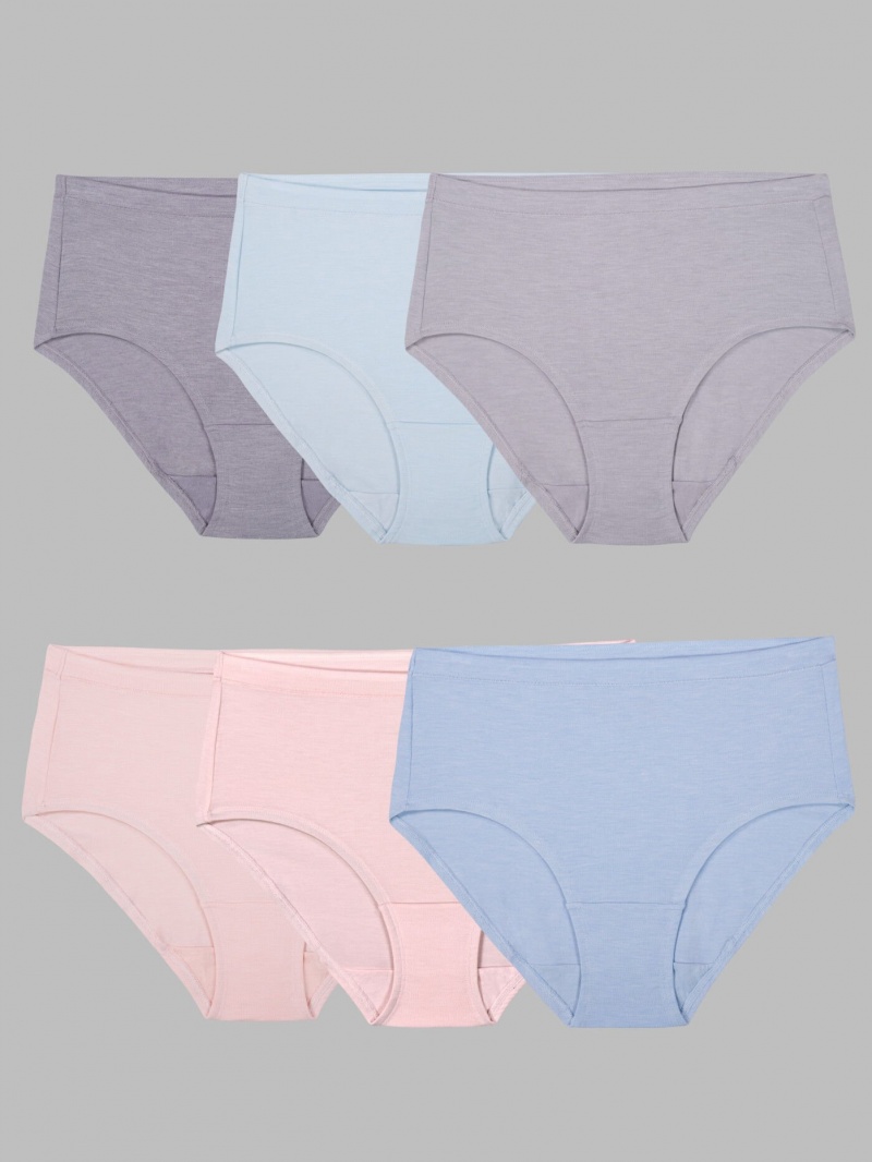 Women's Fruit Of The Loom Beyondsoft® Low-Rise, 6 Pack Briefs Assorted | IJD379682