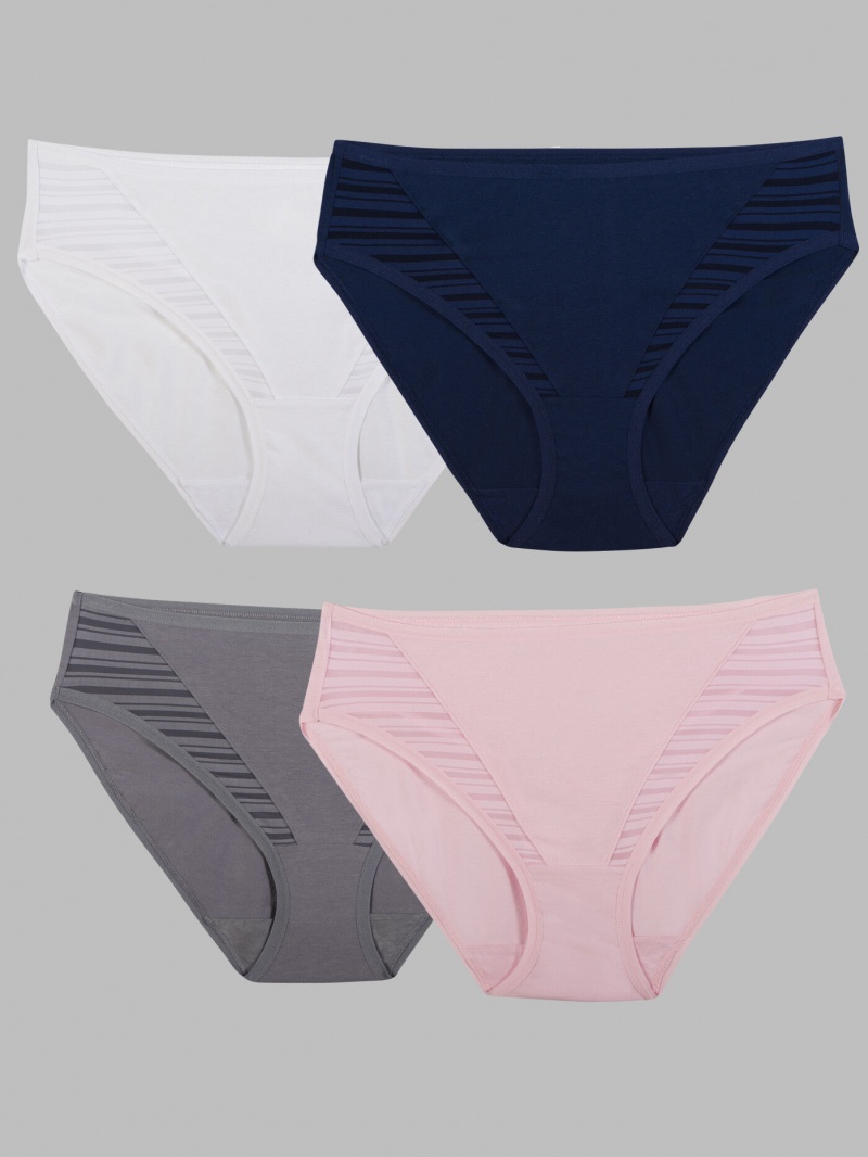 Women's Fruit Of The Loom CoolBlend Hi-Cut, 4 Pack Panties Assorted | WQK106572