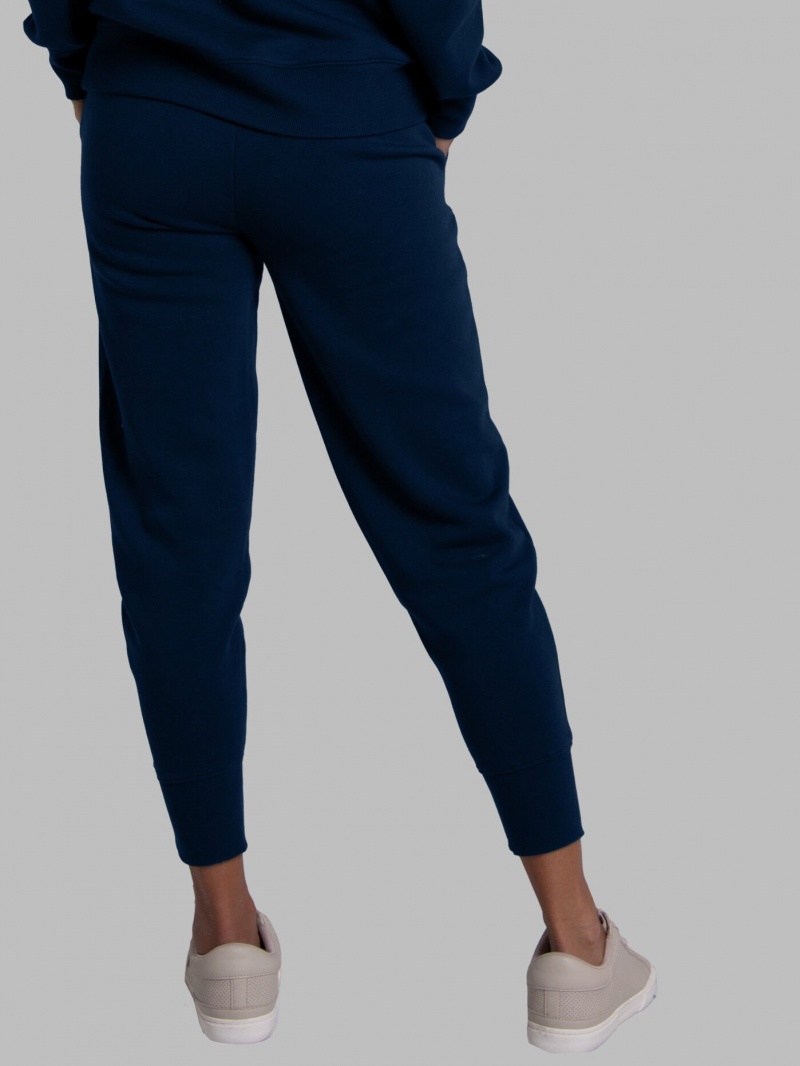 Women's Fruit Of The Loom Crafted Comfort Favorite Fleece Pant Sweatpants Navy | STI615283